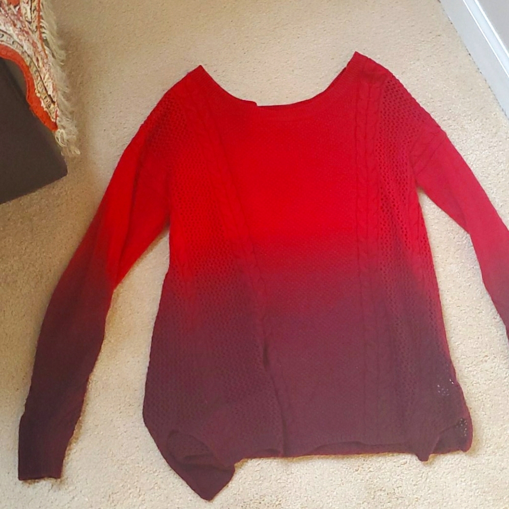 Red ombre AE sweater